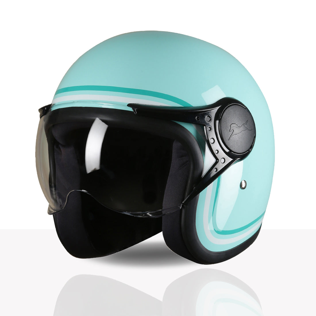 TVS MissFit Helmet for Women | Lightweight Ladies Helmet for Scooty | Stylish Girls Helmet with Extreme Comfort Fit | Women Helmet with Clear Visor | DOT & ISI Certified Helmet for Woman